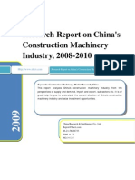 Research Report On China's Construction Machinery Industry, 2008-2010