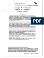 Patologias de La Educacion Superior en Colombia