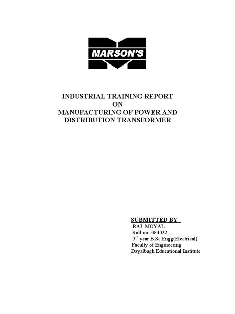 Power & Distribution Transformer Report | PDF | Transformer | Switch