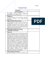 Proposal Format: Title of The Research Proposal Summary of The Proposed Research