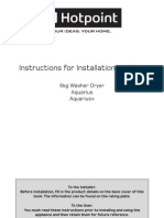 Installation and use instructions for 6kg Aquarius washer dryer