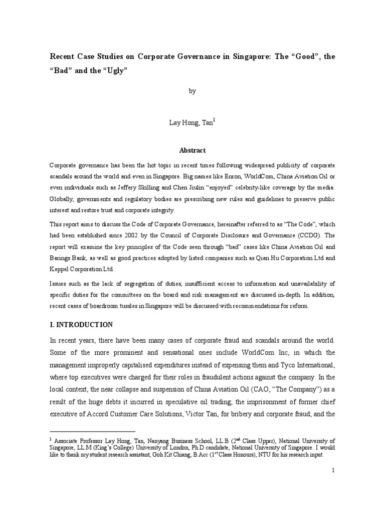 Baring Bank Case PDF Board Of Directors Corporate Governance