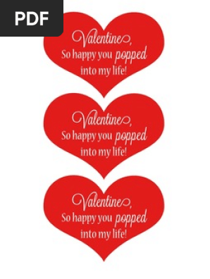 Popcorn Valentine Printable