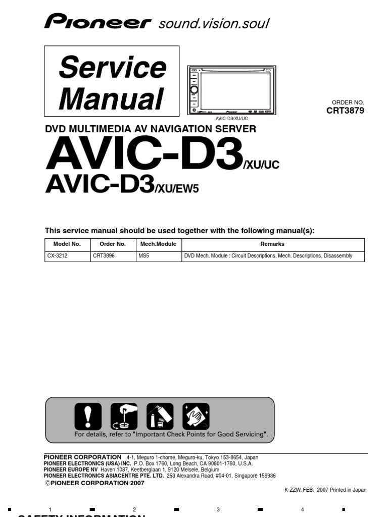 Pioneer AVIC D3 Service Manual | Laser | Electrical Connector