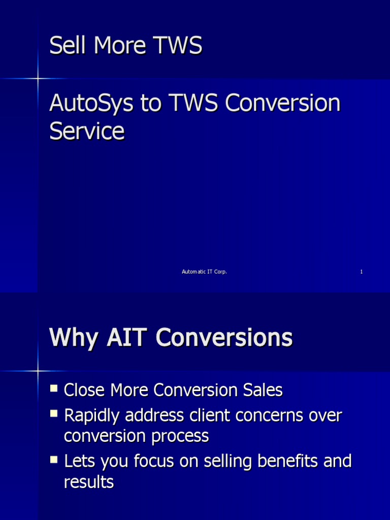 Autosys Scripting Language Systems Engineering
