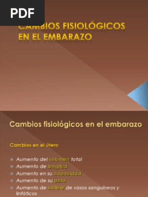 Fisiología Materna Durante El Embarazo Y Fisiología Fetal Y