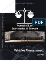 The Laws of Man Over Vehicles Unmanned: A Special Issue of The JLIS.