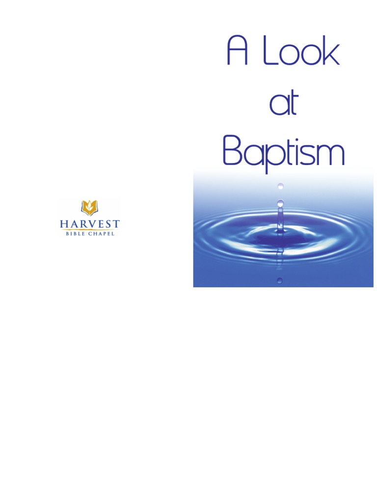 Baptism Booklet (Bible Study) Baptism Jesus