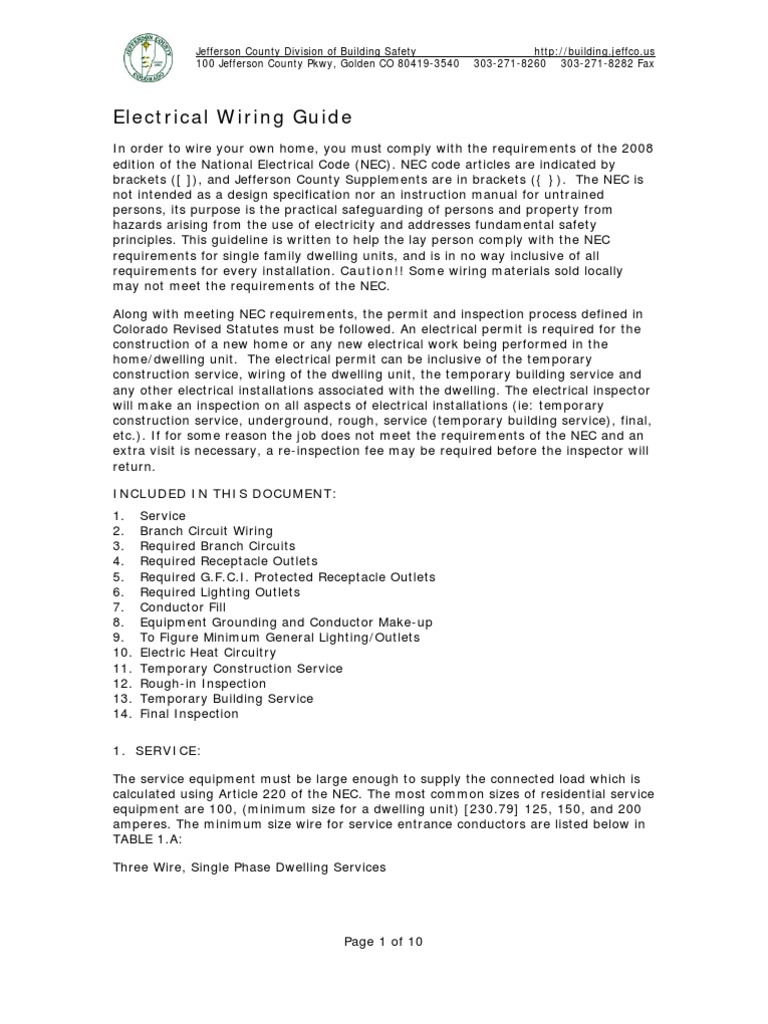 Electrical Wiring Guide Final | PDF | Electrical Wiring | Electrical