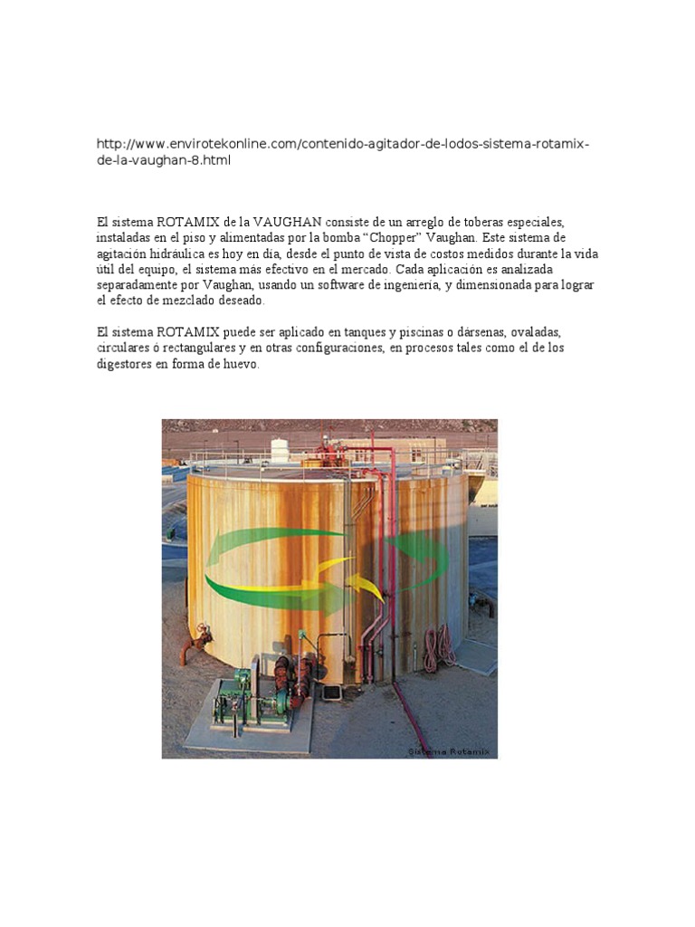 Eficiencia del Sistema Rotamix Vaughan | PDF | Bomba | Papel