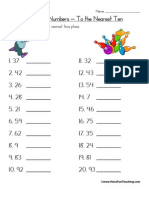 Rounding Worksheet Nearest Ten