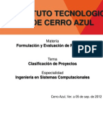 Clasificacion de Los Proyectos