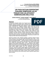 Struktur Pada Batuan Serpentinit Di Sepanjang Sempadan Jalur Tengah Dan Jalur Barat Semenanjung Malaysia