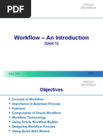 Workflow - An Introduction: (Unit 1)