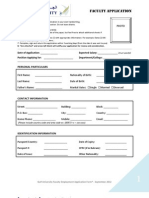 Faculty Application Form 