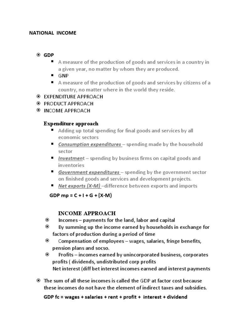 National Income | PDF