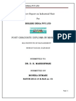 Post Graguate Diploma in Management: Bisleri International PVT LTD
