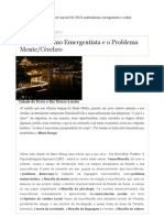 J Francisco Saraiva de Sousa - o Materialismo Emergentista e o Problema Mente-Cérebro