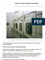 Sizing of Power Cables For Circuit Breaker Controlled Feeders Part 1