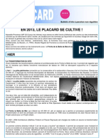 En 2013, Le Placard Se Cultive !: Bulletin D'info À Parution Non Régulière