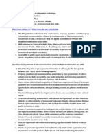 Accessibility For Persons With Disabilities in Indian Museums: Right To Information Act - Questions For Ministry of Information and Communication Technology, Government of India