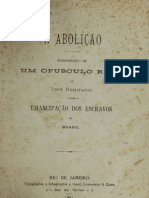 A abolição  reimpressão de um opusculo raro de José Bonifácio sobre a emancipação dos escravos no Brasil