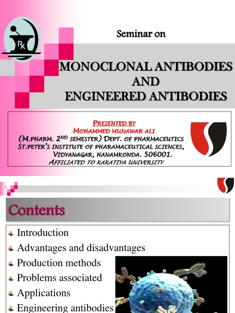 Monoclonal Antibodies and Engineered Antibodies | PDF | Monoclonal ...