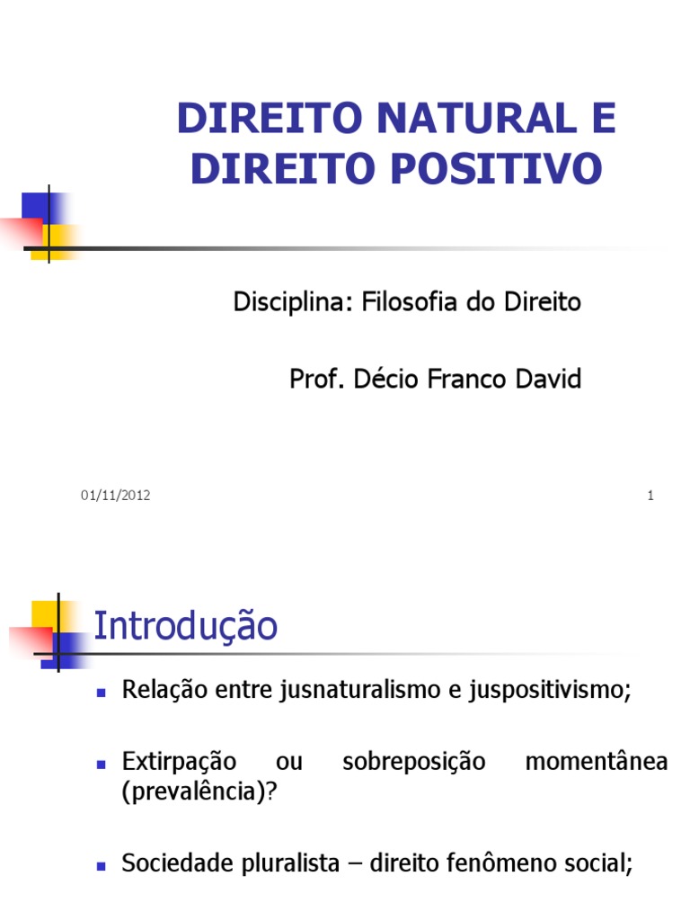 Aula Direito Natural e Direito Positivo PDF Lei Natural Virtude
