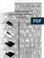 Reliability Analyses of Groundwater Pollutant Transport