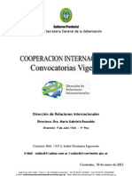 Convocatorias Vigentes de Cooperacion Internacional PDF