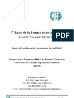 Programme Salon Banque Et Finance Du PMBF-CESAG