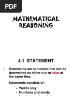 Mathematical Reasoning