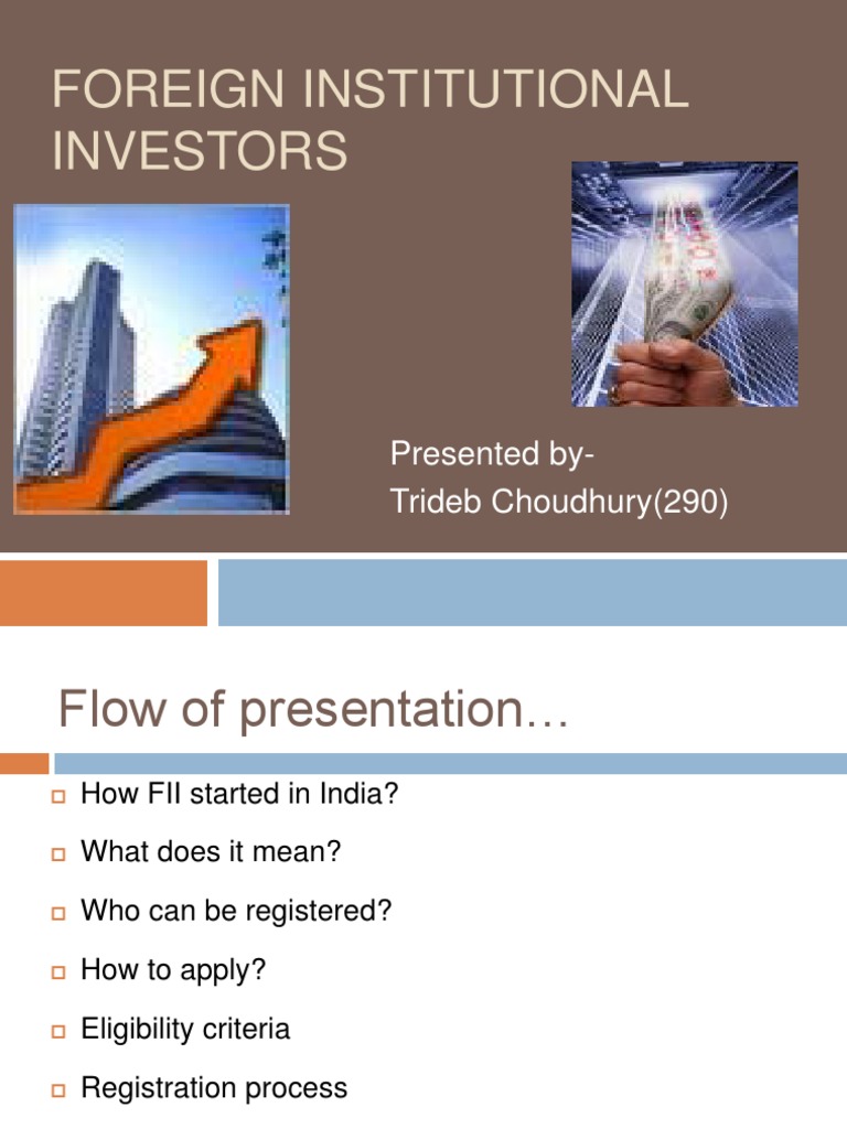 Foreign Institutional Investors Pdf Institutional Investors