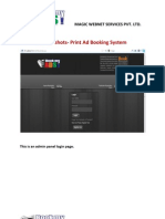 Screen Shots-Print Ad Booking System: Magic Webnet Services Pvt. LTD