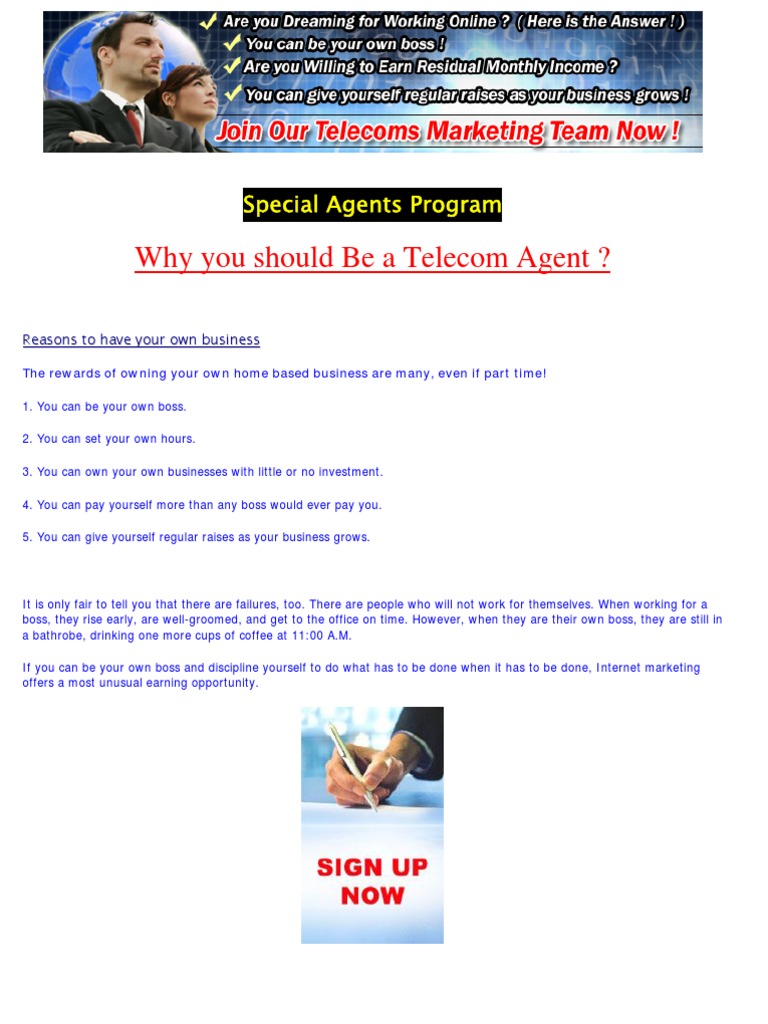 Become a Successful Telecom Agent | PDF | Conference Call | Federal ...