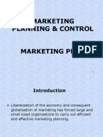 Marketing Planning & Control Marketing Plan