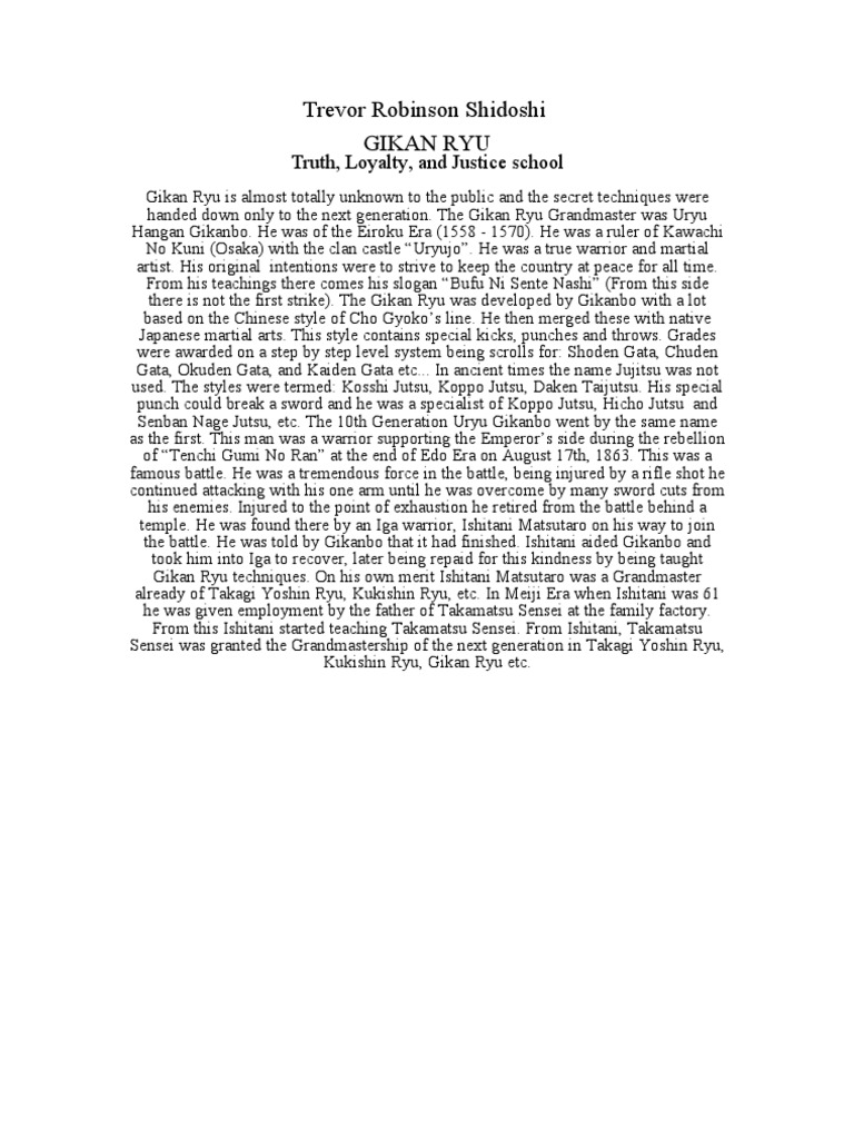 Gikan Ryu Koppo Jutsu Part 2 | PDF | Politics | Social Science