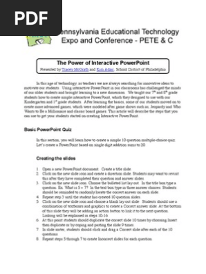 Interactive Power Points