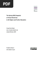 Download The Spring 2009 Snapshot of Virtual World Use in UK Higher and Further Education by Eduserv Foundation SN12459921 doc pdf