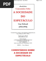 Comentários sobre A sociedade do espetáculo