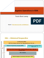 Relational Algebra Operations in RDM: Tools Boot Camp