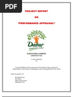 Project Report ON "Performance Appraisal": Dabur India Limited (Sahibabad Unit)