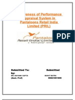 Effectiveness of Performance Appraisal System in PRIL