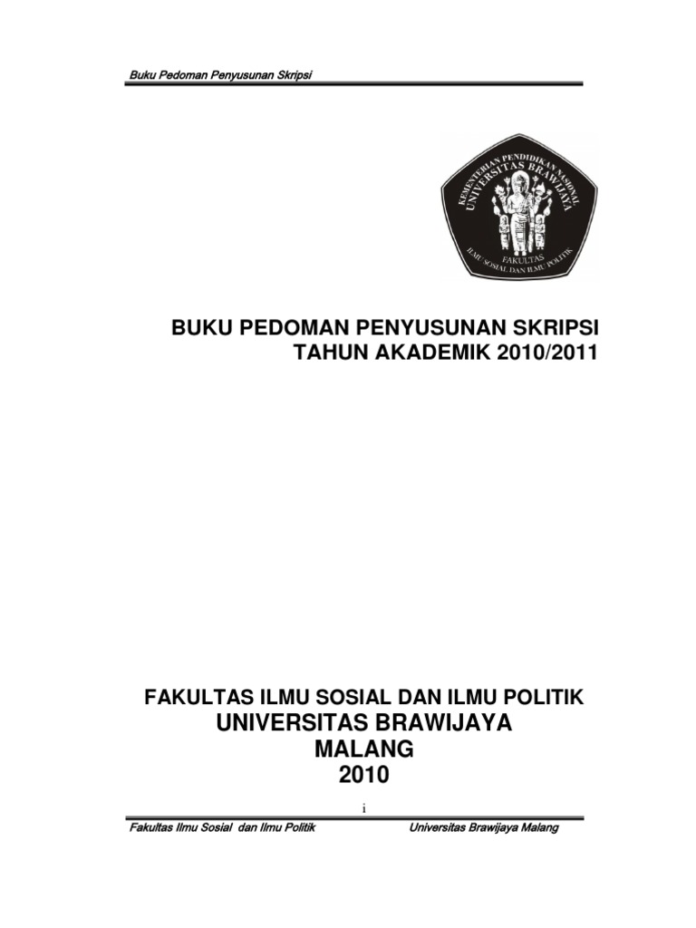 Buku Pedoman Penyusunan Skripsi 2010