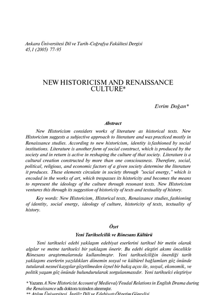 thesis on new historicism pdf