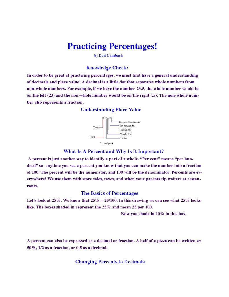 New Math Project | PDF | Percentage | Fraction (Mathematics)