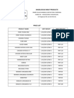 Angelicious Meat Products: Product Name Unit Weight Price Per Kilo