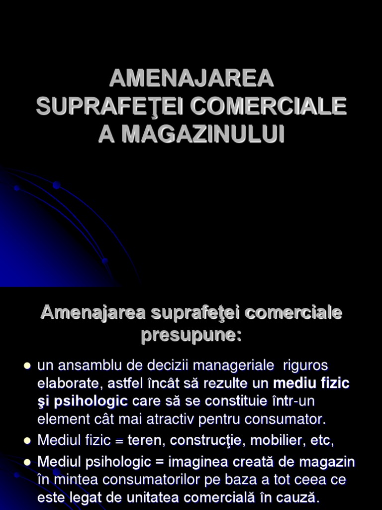 Amenajarea Supraf Com A Magazinului | PDF