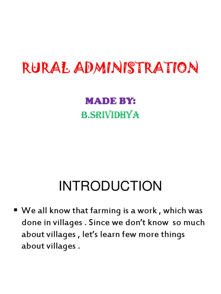 Rural Administration.ppt
