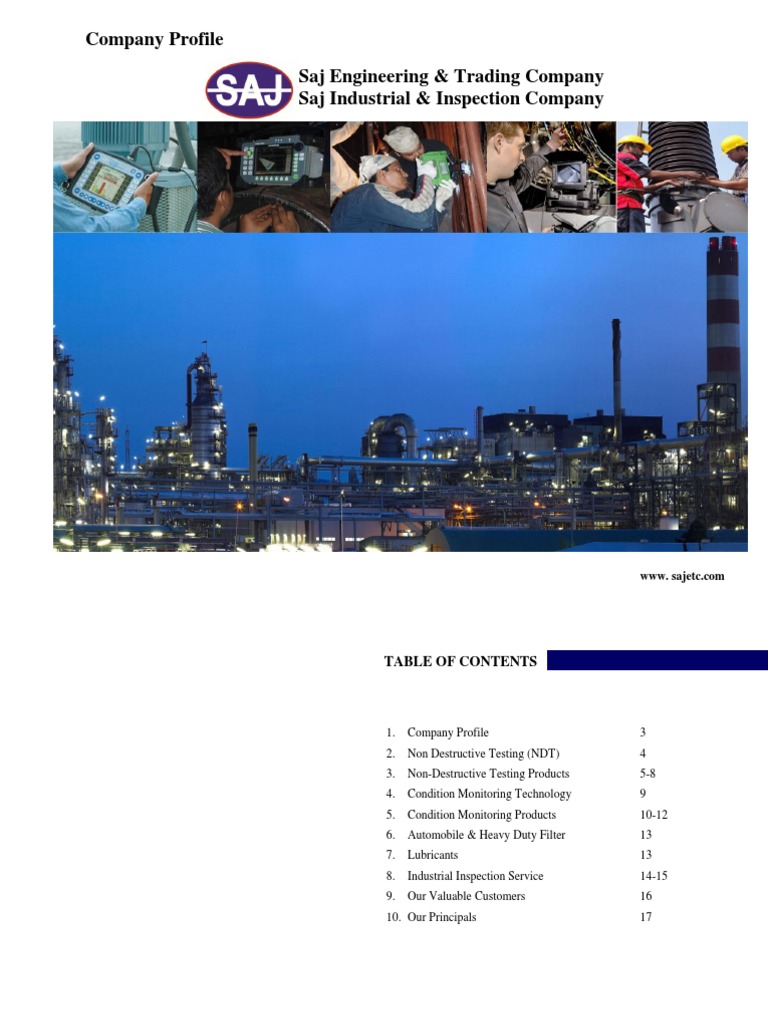 Saj Engineering And Trading Company Pdf Nondestructive Testing Ultrasound